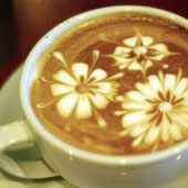Рисунки на кофе. Цветы
