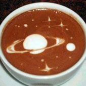 Рисунки на кофе. Космос